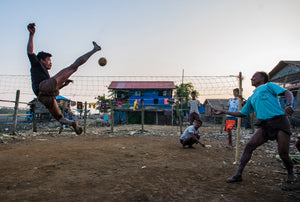 Sepak Takrow , a popular ball game in Myanmar