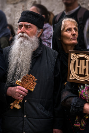 Christian pilgrims in Jerusalem