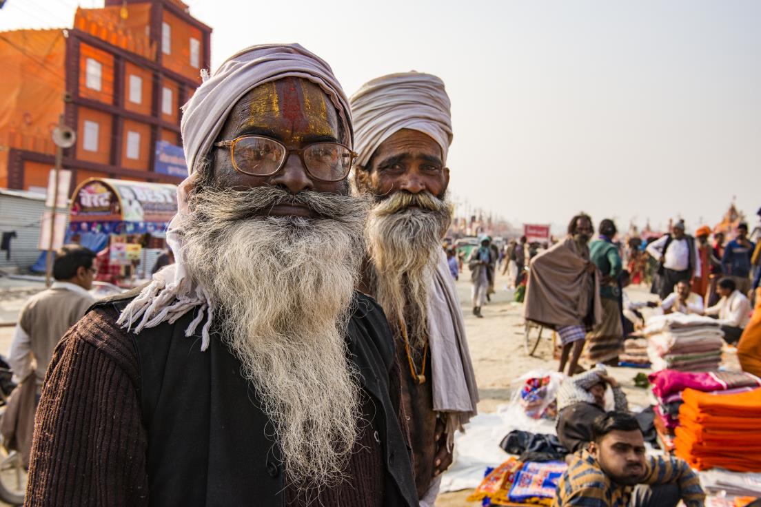Hindu pilgrims at the Allahabad Kumbh Mela