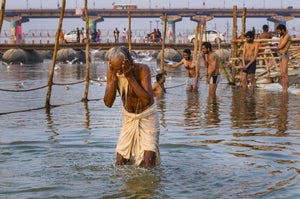 Purifying Bath in the holy water of the Ganges