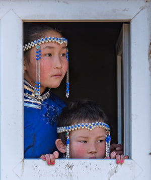Children of the Tuvan tribe