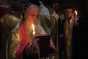 Holy fire ceremony at the church of holy sepulcher